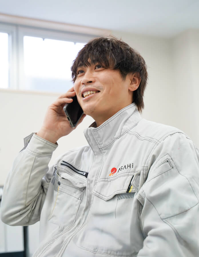 アサヒ工業採用インタビューの様子
